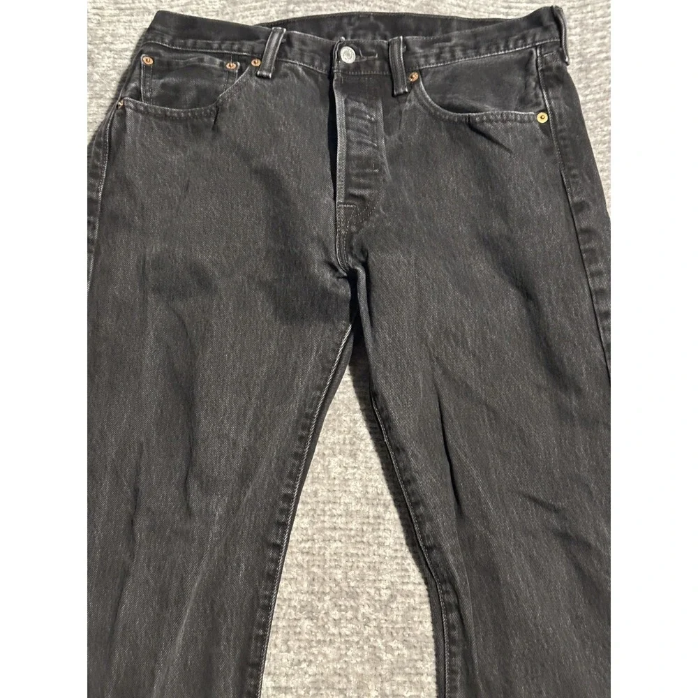 Levi's Men's 501 Slim Flex Fit Black Charcoal Jeans 32x32